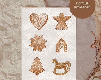 Christmas card for printing as a digital PDF file for immediate download, for all last-minute decision-makers, digital product