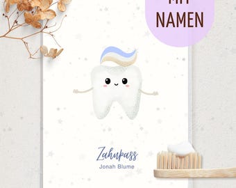 Funda personalizada para el libro de registro dental con nombre, para bebés y niños, regalo de nacimiento, salud dental y visitas al dentista, libreta dental.