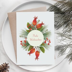 Weihnachtskarte Klappkarte mit Umschlag / Karte zur Weihnachten / Weihnachtspost / Karte Weihnachten Familie / Weihnachtskarten Kunden