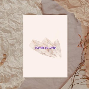 Karte mit Spruch "You are so loved" für dein Lieblingsmensch, Karte mit Affirmation