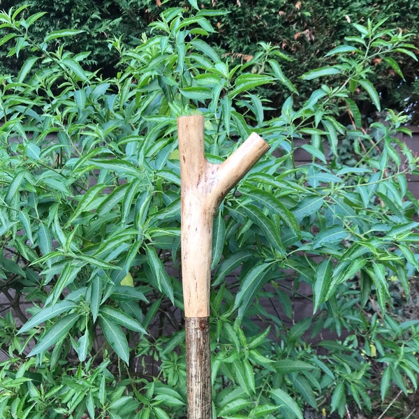 Traditional Handmade Wooden Walking Stick, Hiking Staff, trekking pole, Rustic Thumb-stick, Outdoor Adventure, nature lover gift