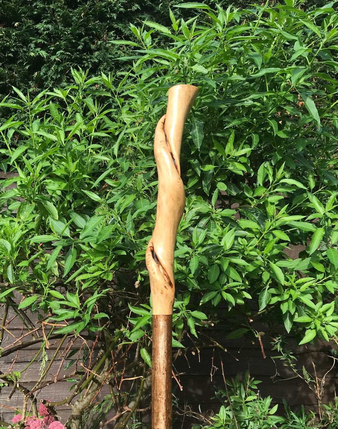 Rustic Twisted Wooden Hiking Stick Handmade Wizard Staff Etsy UK