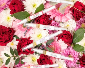 The Florals Collection / Stylo à huile pour cuticules / Huile pour cuticules faite main / Stylo 3 ml / Huile pour cuticules réparatrice / Huile pour cuticules nourrissante