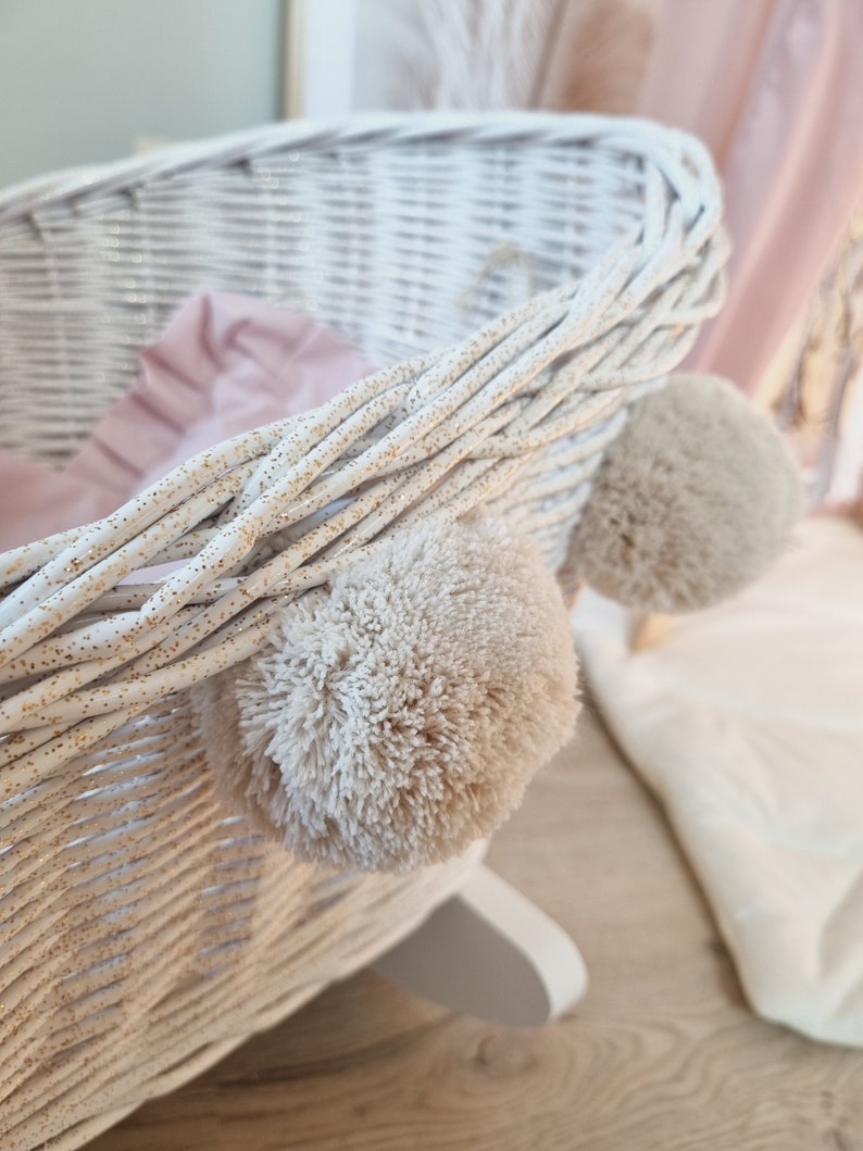 WIKLIBOX Rattan Baby Doll Bed Rattan & Beech Wood Baby Doll Etsy