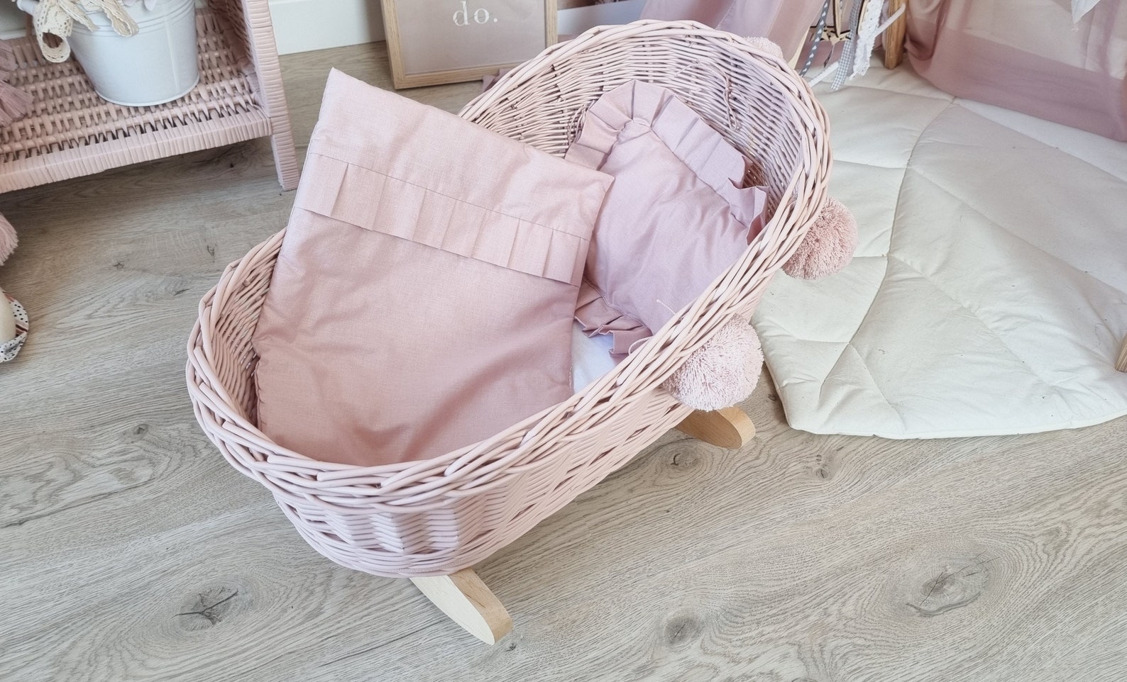 WIKLIBOX Rattan Baby Doll Bed Rattan & Beech Wood Baby Doll Etsy