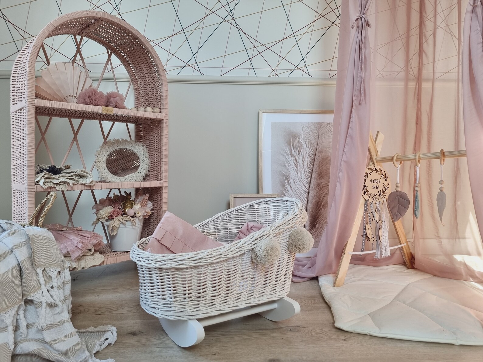 WIKLIBOX Rattan Baby Doll Bed Rattan & Beech Wood Baby Doll Etsy