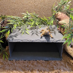 Extra Extra Large XXL Personalised Laser Engraved Slate Hideout Cave Basking Vivarium Reptile Bearded Dragon Snake Leopard Gecko Iguana