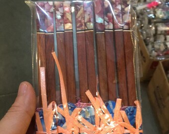 Handmade Rosewood Chopsticks Set: Pearl Inlay, Silk Shells, Chopstick Rest