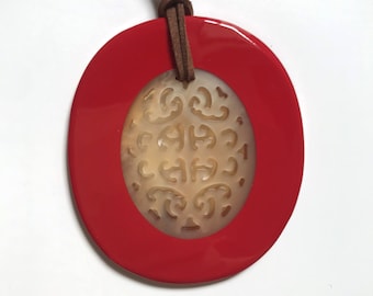 Buffalo horn pendants - Buffalo horn necklace - handmade pendant  [P14]