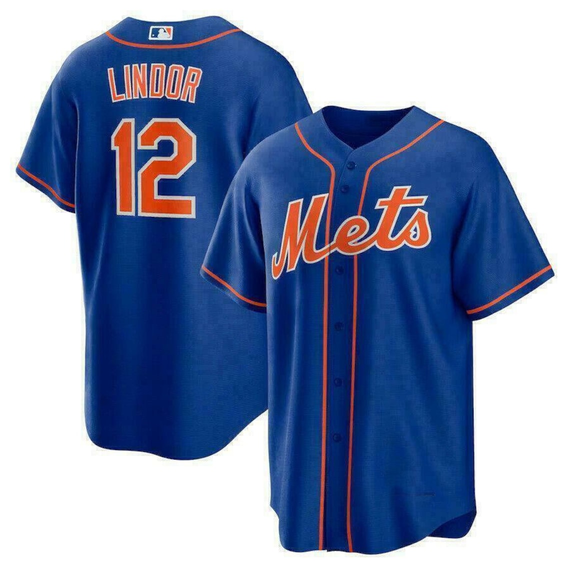 MLB New York Mets Francisco Lindor 12 Blue Baseball Jersey ...