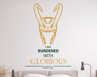 I Am Burdened With Glorious Purpose Wall Decor - Walldecor -  Big Wall Letters - Letter Wall Art  - Waiting Room Decoration - Custom Vinyl