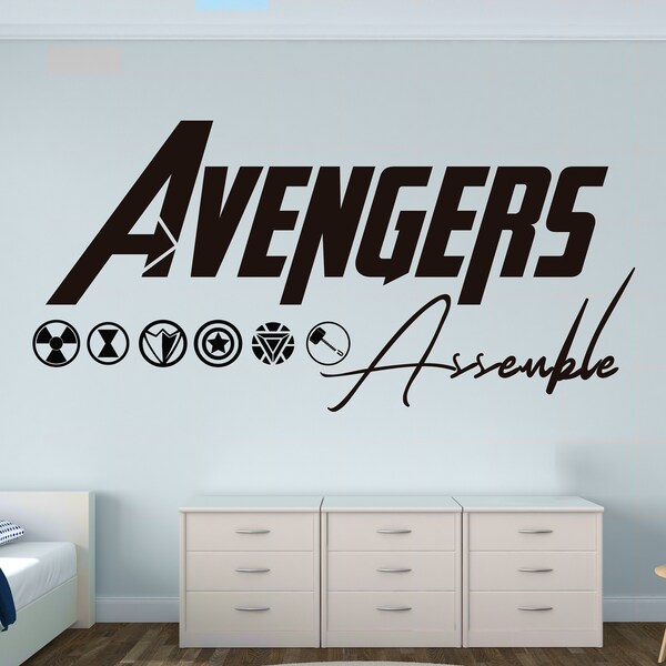 Superhero Wall Decal Etsy