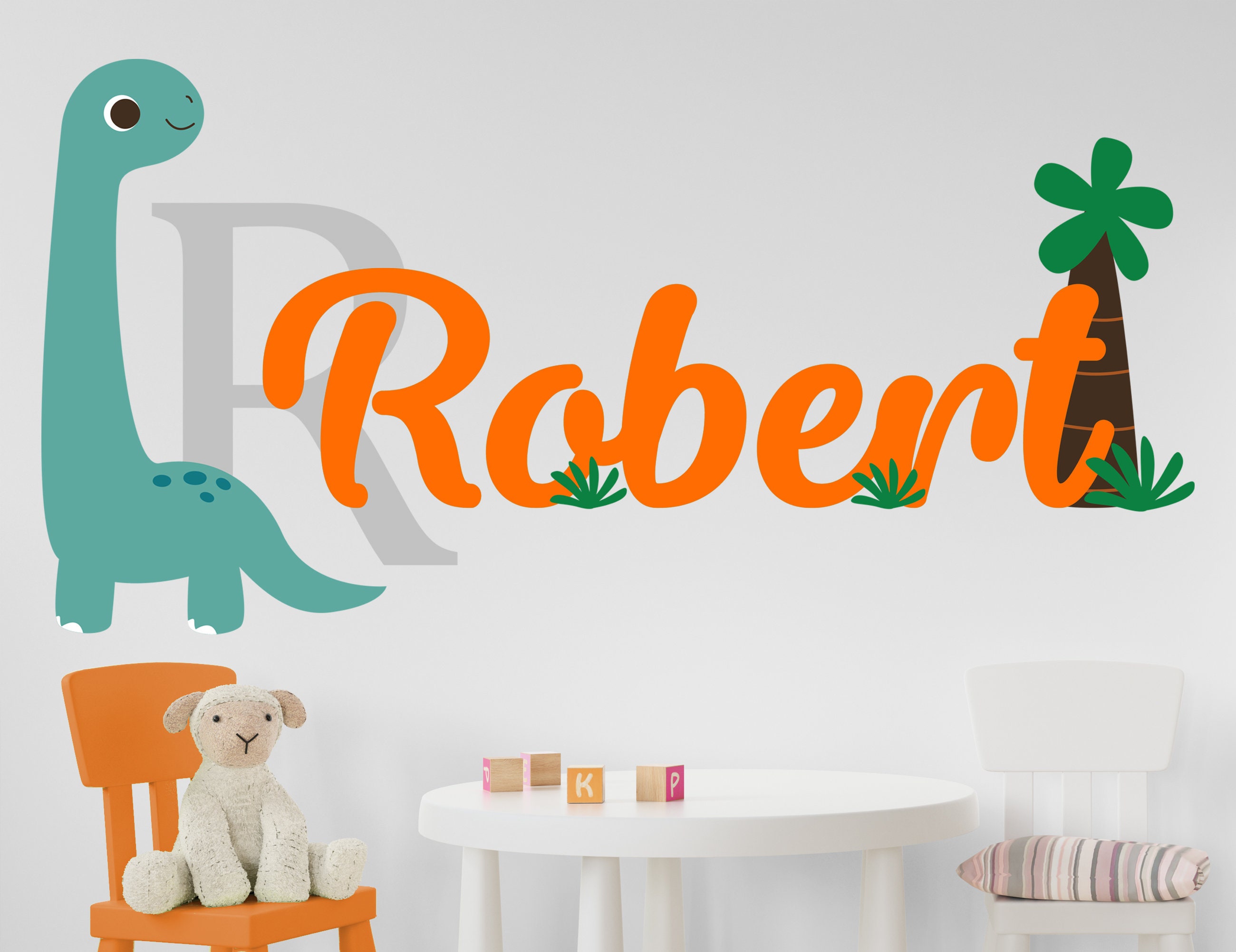 Large Dinosaur Wall Decal Art Dino Decals for Kids Bedroom Etsy