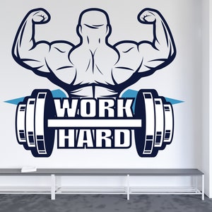 Gym Inspirational Wall Decor - Walldecor - Big Wall Letters - Letter Wall Art - Waiting Room Decoration - Custom Vinyl Sticker