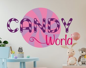 Candy Land Wall Decor - Walldecor - Big Wall Letters - Cute Candy - Letter Wall Art  - Waiting Room Decoration - Custom Vinyl