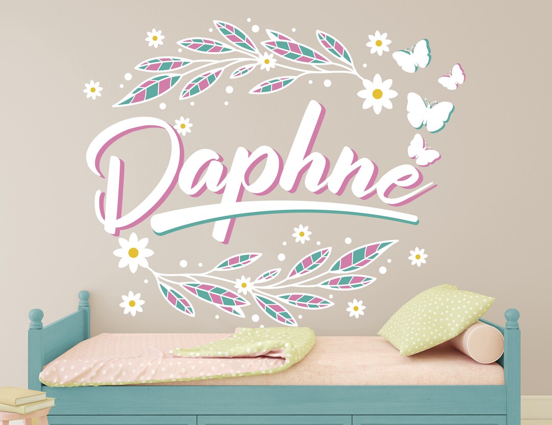 Baby Girl Wall Decals Flowers Flower Girls Room Wall Decal Etsy UK