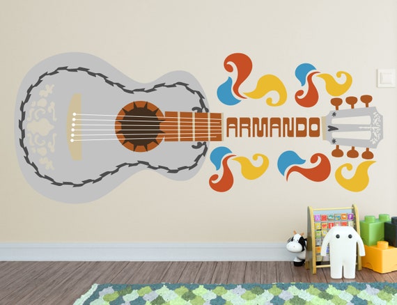 Gitarren Wanddekoration Süße Musik Wandkunst Tapete | Etsy