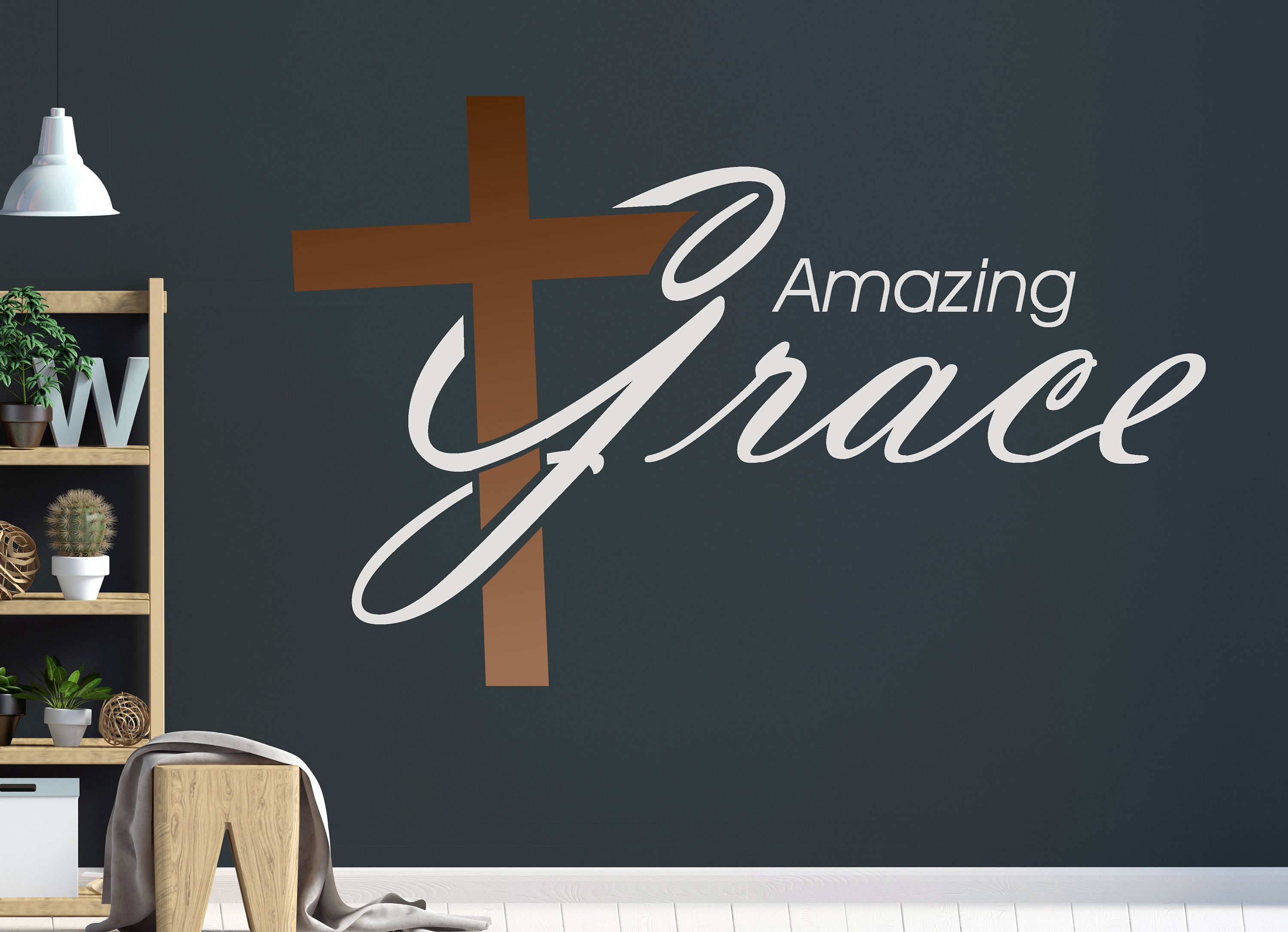 Amazing Grace Vinyl Wall Decal Waiting Room Decoration Etsy
