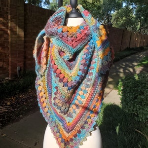 Wild Wisteria handmade crochet  boho shawl/scarf. MADE TO ORDER