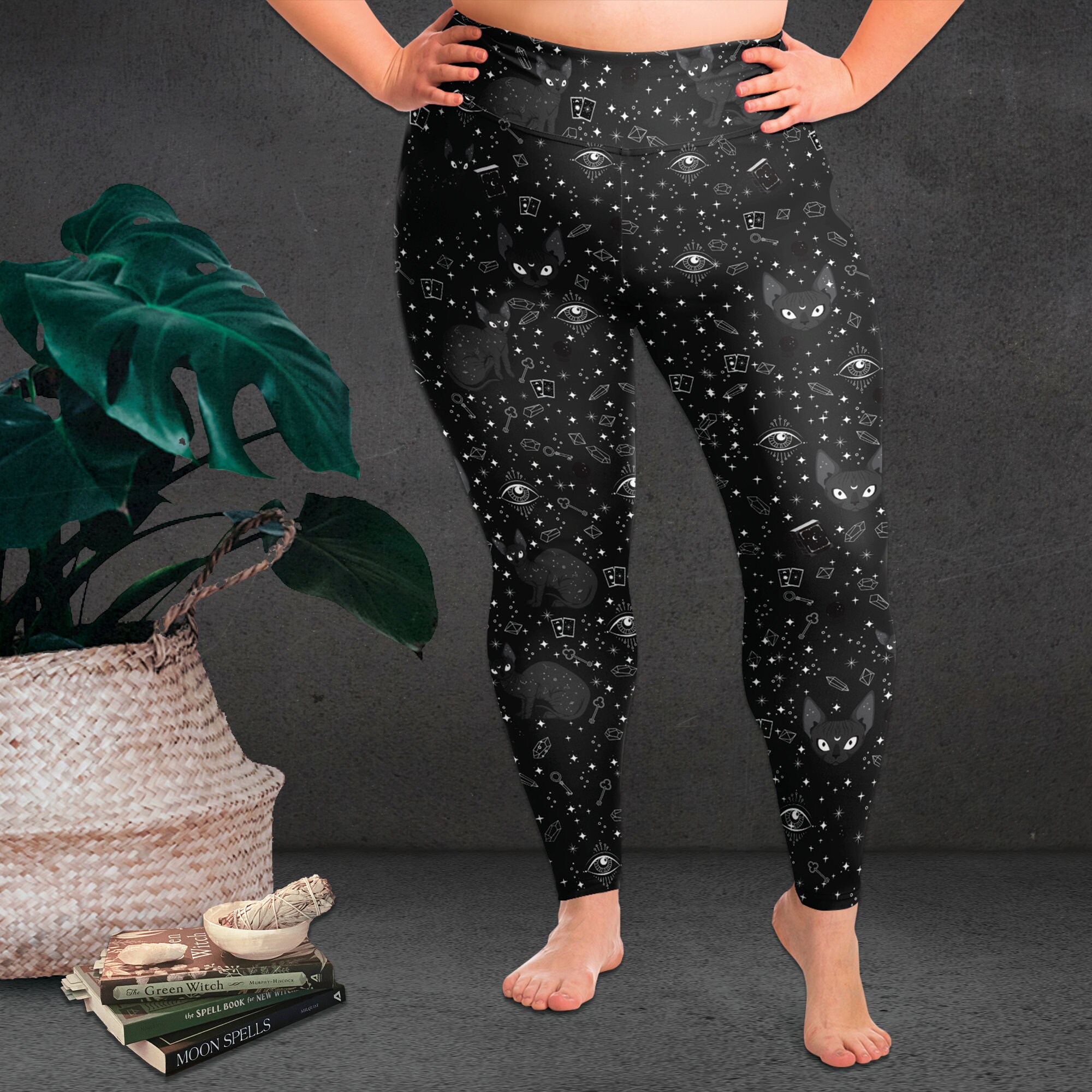 Lunar Black Cat on Black Plus Size 