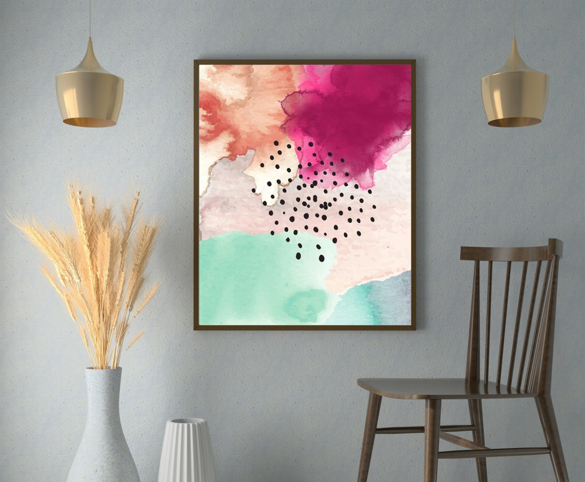 Printable Watercolor Wall Art Print Abstract Painting - Etsy