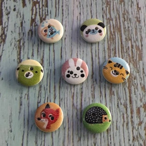 ANIMAL BUTTONS CUTIES, 15mm, wood button, adorable animal buttons, baby gift buttons, crochet sweater buttons, knit sweater buttons, sweater