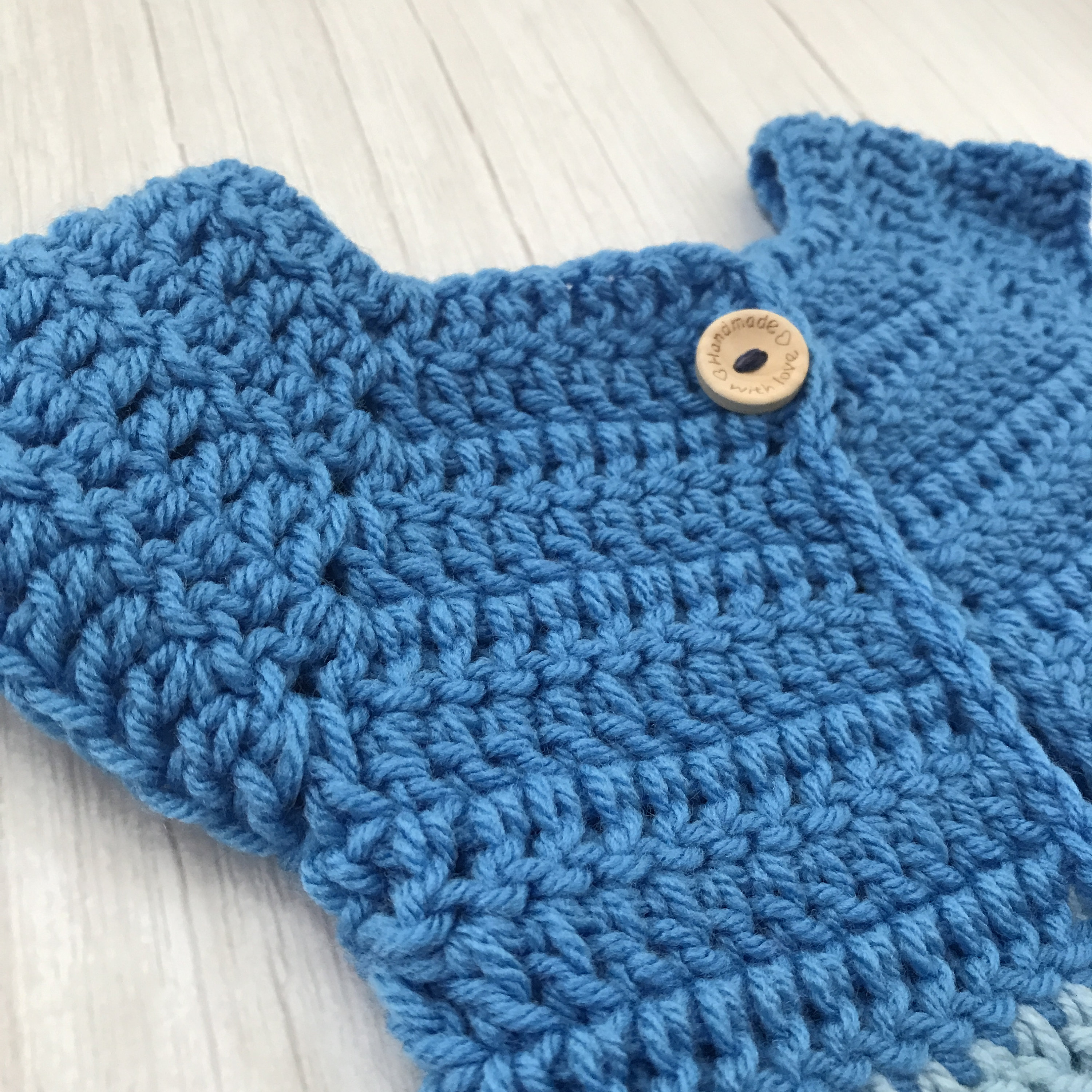 BLUE BABY SWEATER Size 612 Months Unisex Crochet Baby Etsy UK