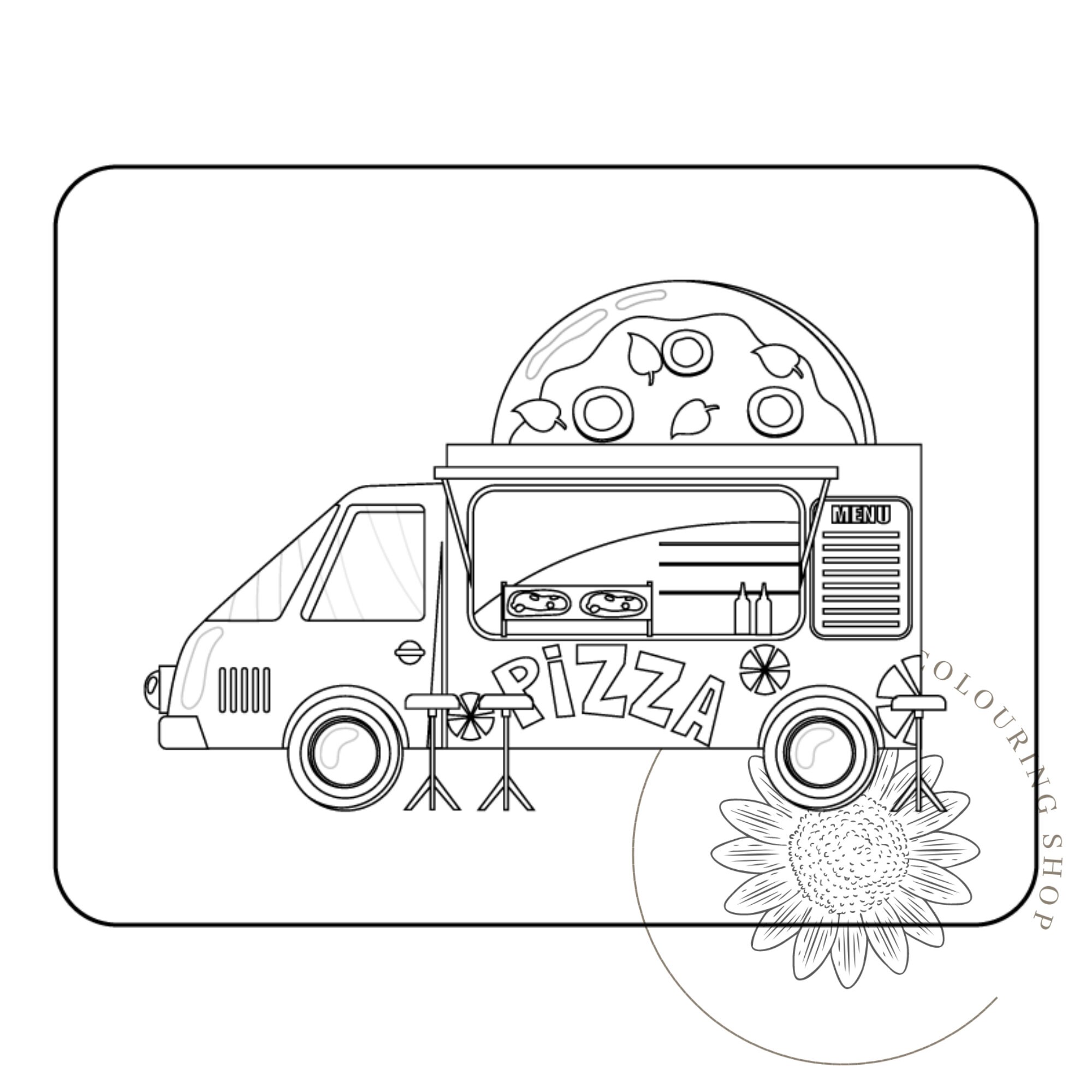 20 Childrens Random Trucks Colouring Pages Instant Digital | Etsy