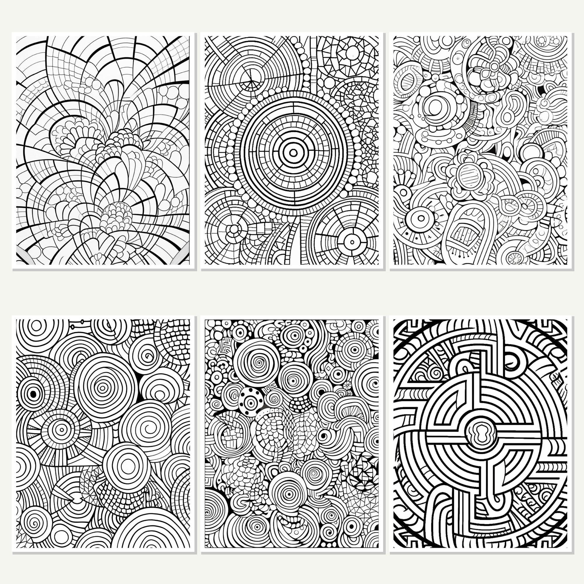 Geometric Patterns Coloring Book Printable PDF Digital Download - Etsy