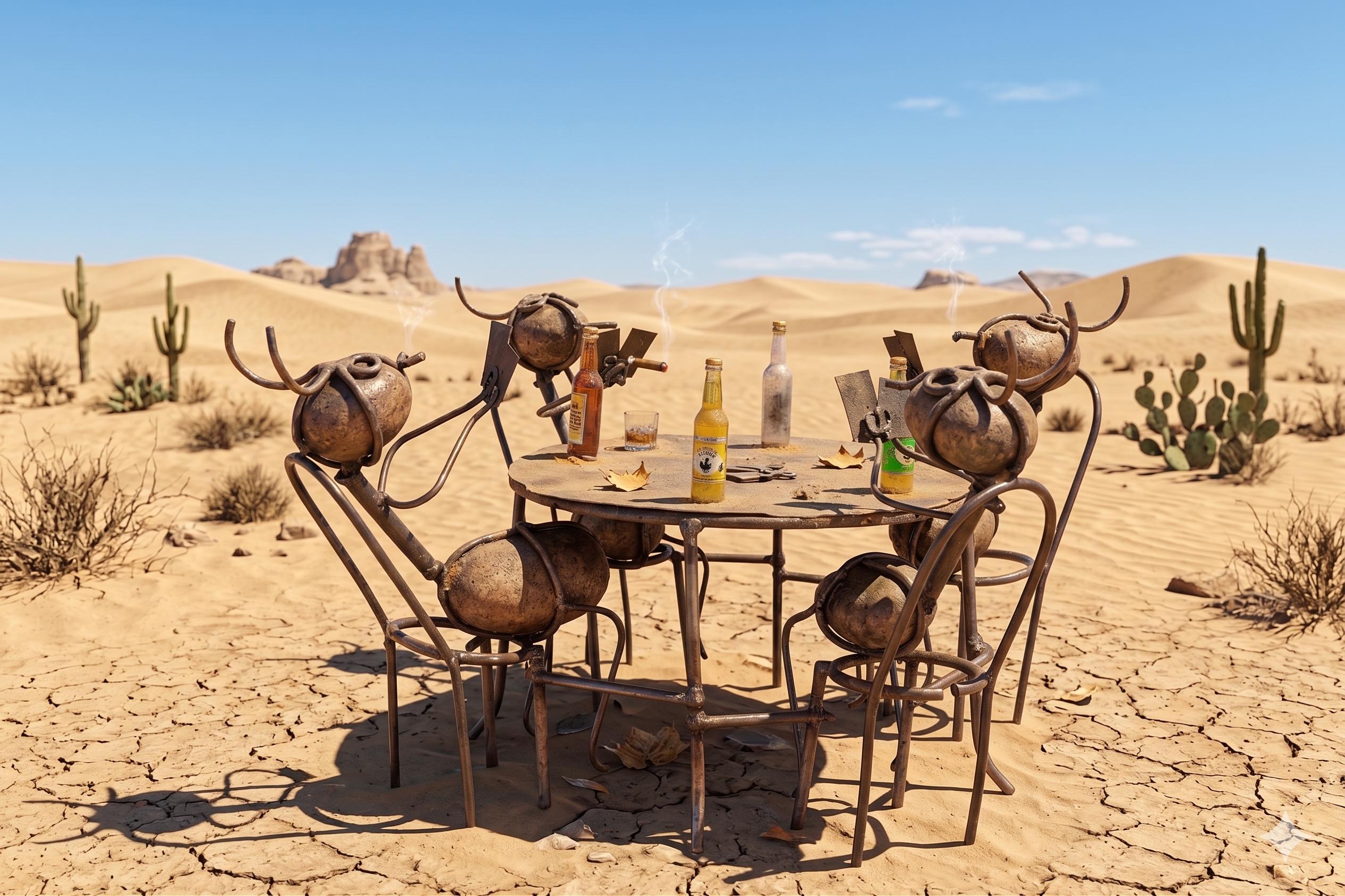 Handmade Ant Bar Scene Metal Sculpture - Etsy