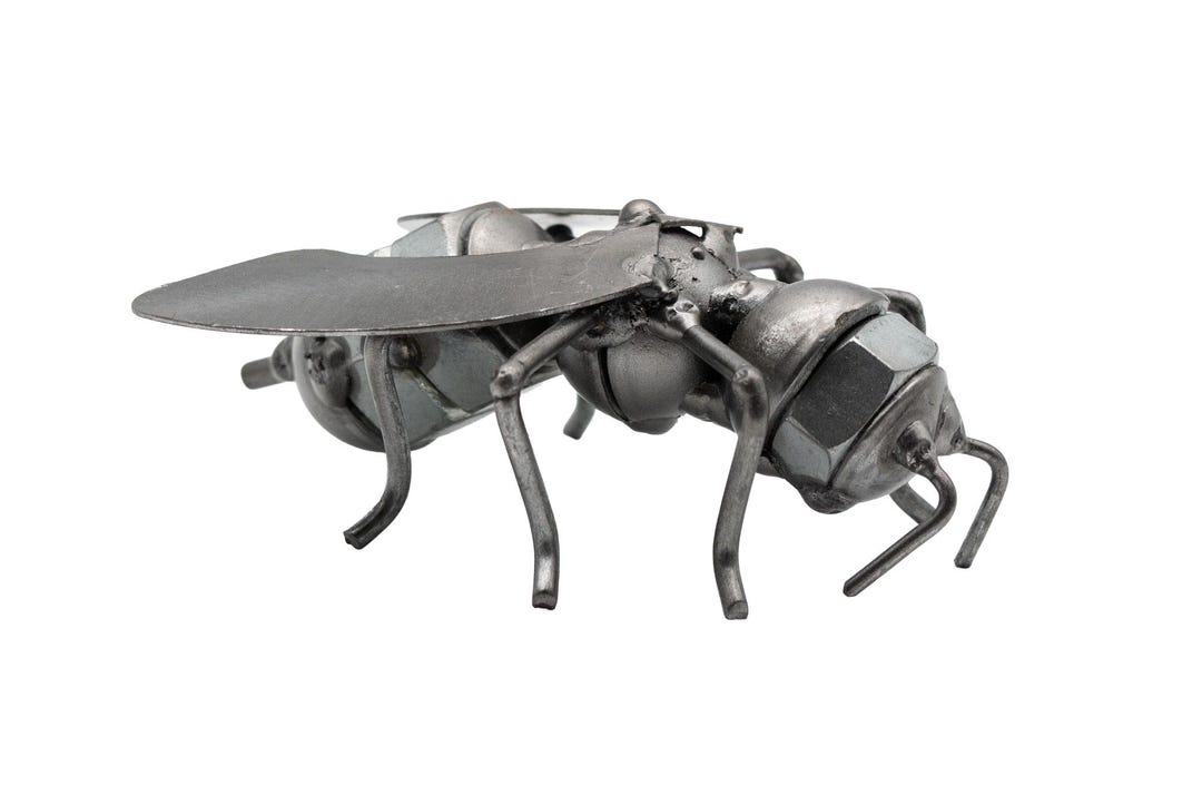 Upcycled Metal Bee Sculpture – Handmade Recycled Art From Mexico ...