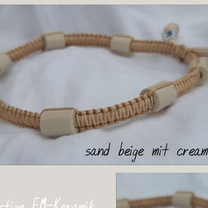 Filigran / EM Keramik Halsband Hund /verschiedene Farben / Zeckenschutz / Makramee / Makrameehalsband