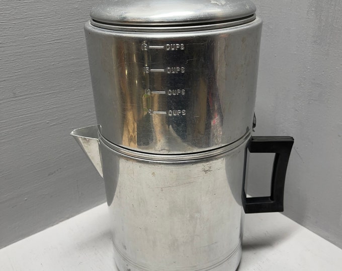 Vintage 18 Cup Dripolator Coffee Maker. Enterprise Aluminum Co. Ohio