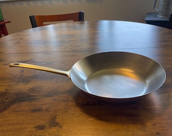 Vintage Paul Revere Ware Limited Edition Copper 10.5 inch Skillet with Brass Handle. Oneonta, AL