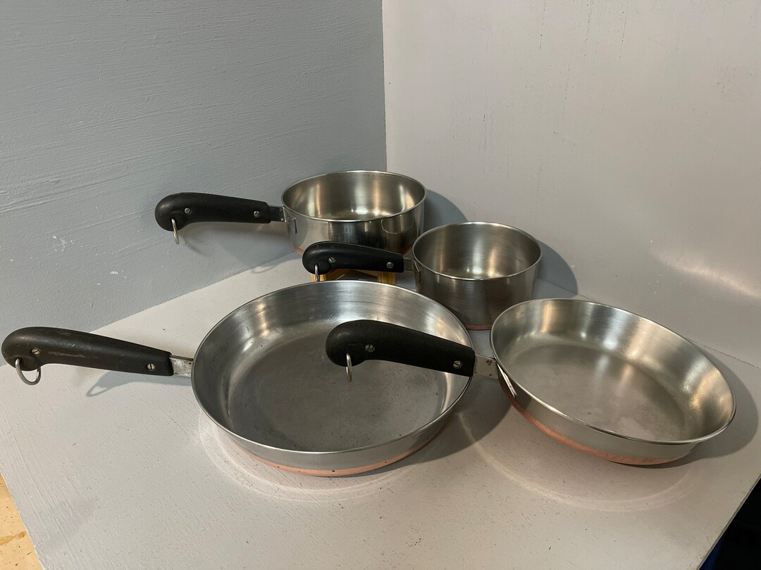 Vintage Revere Ware Copper Bottom Pot and Pan Set. 8 Inch 10 Etsy