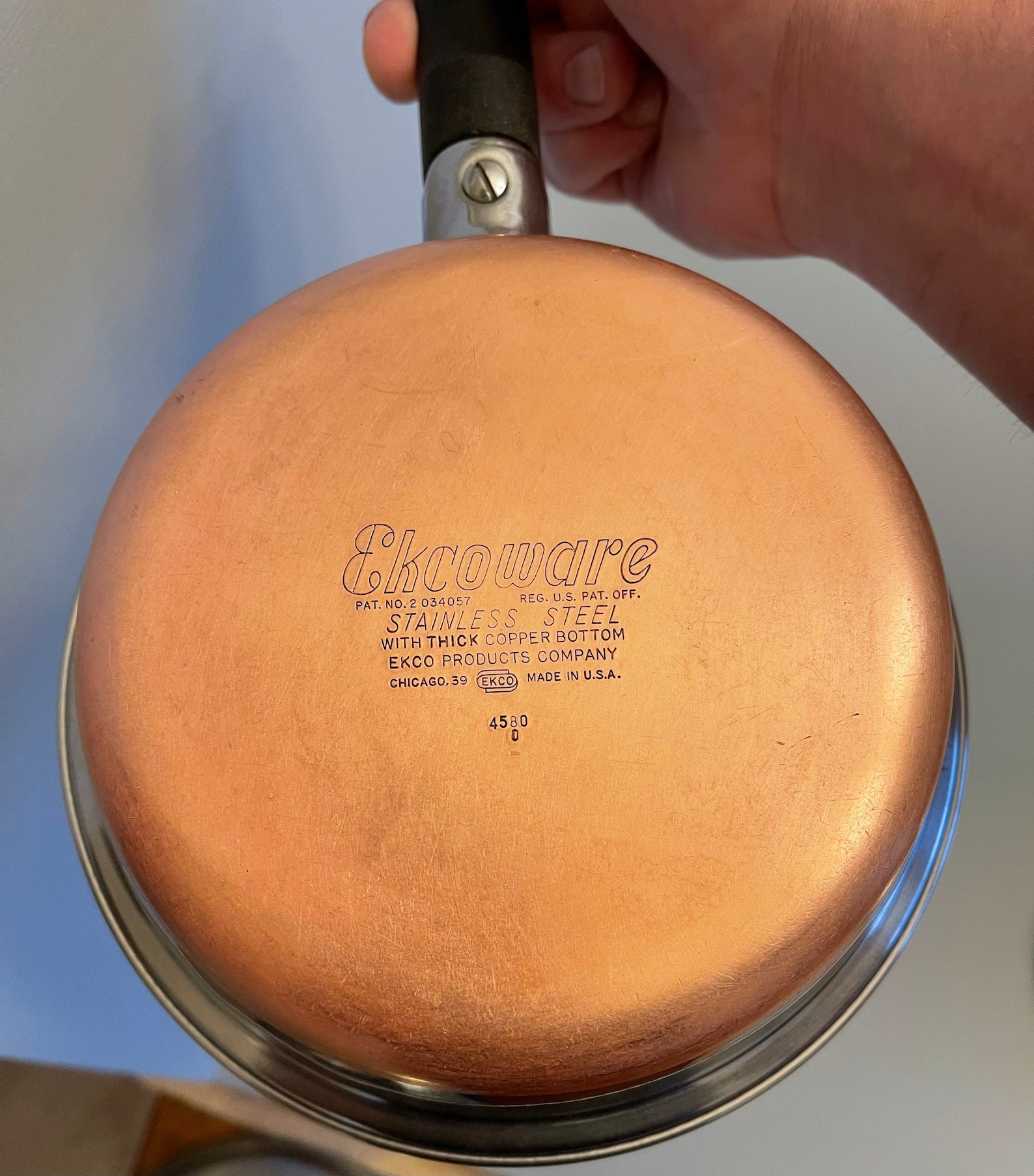 Vintage 7 Ekcoware Copper Bottom Skillet Frying Pan Etsy