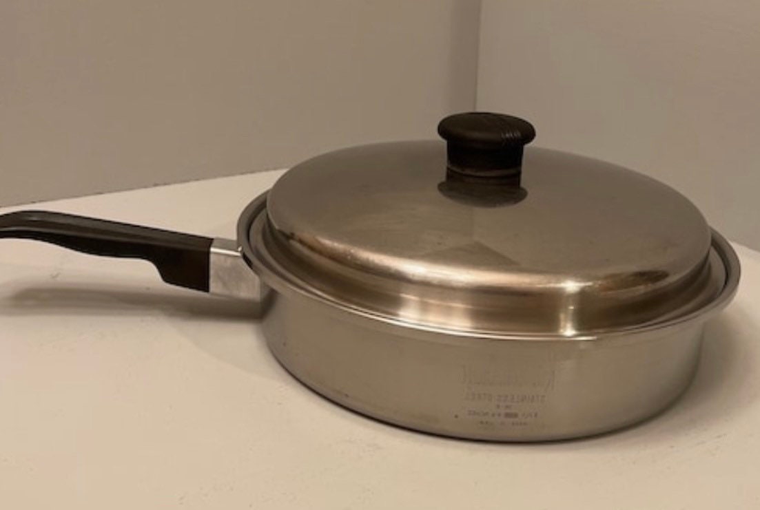 Rena Ware West Bend 11 Electric Skillet Stainless Liquid Core Saute Fry  Pan Lid