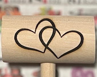 Engraved Crab Mallet -  Hearts