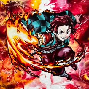 Art print Fire swordsman