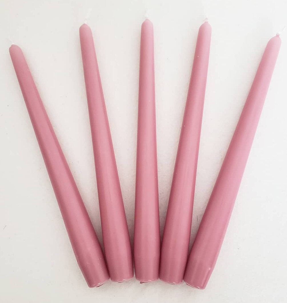 X3 x4 x6 Blush Pink Pink Taper Candles Candlesticks Etsy