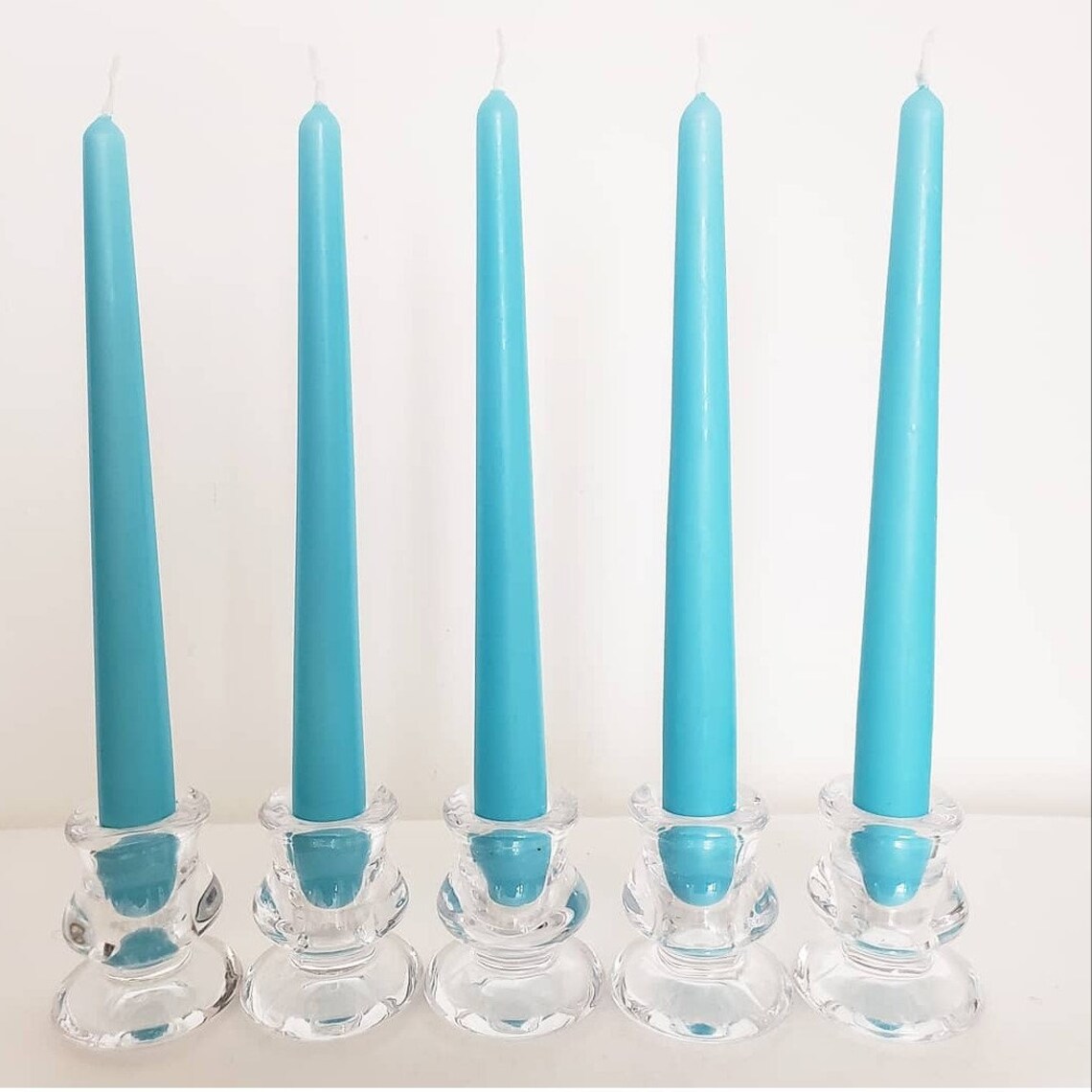 X3 x4 x6 Blue Taper Candles Neon Candles Summer Taper Etsy