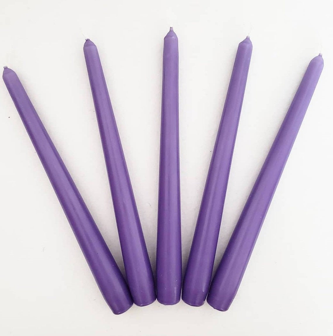 X3 x4 x6 Dark Purple Purple Taper Candles Candlesticks Etsy