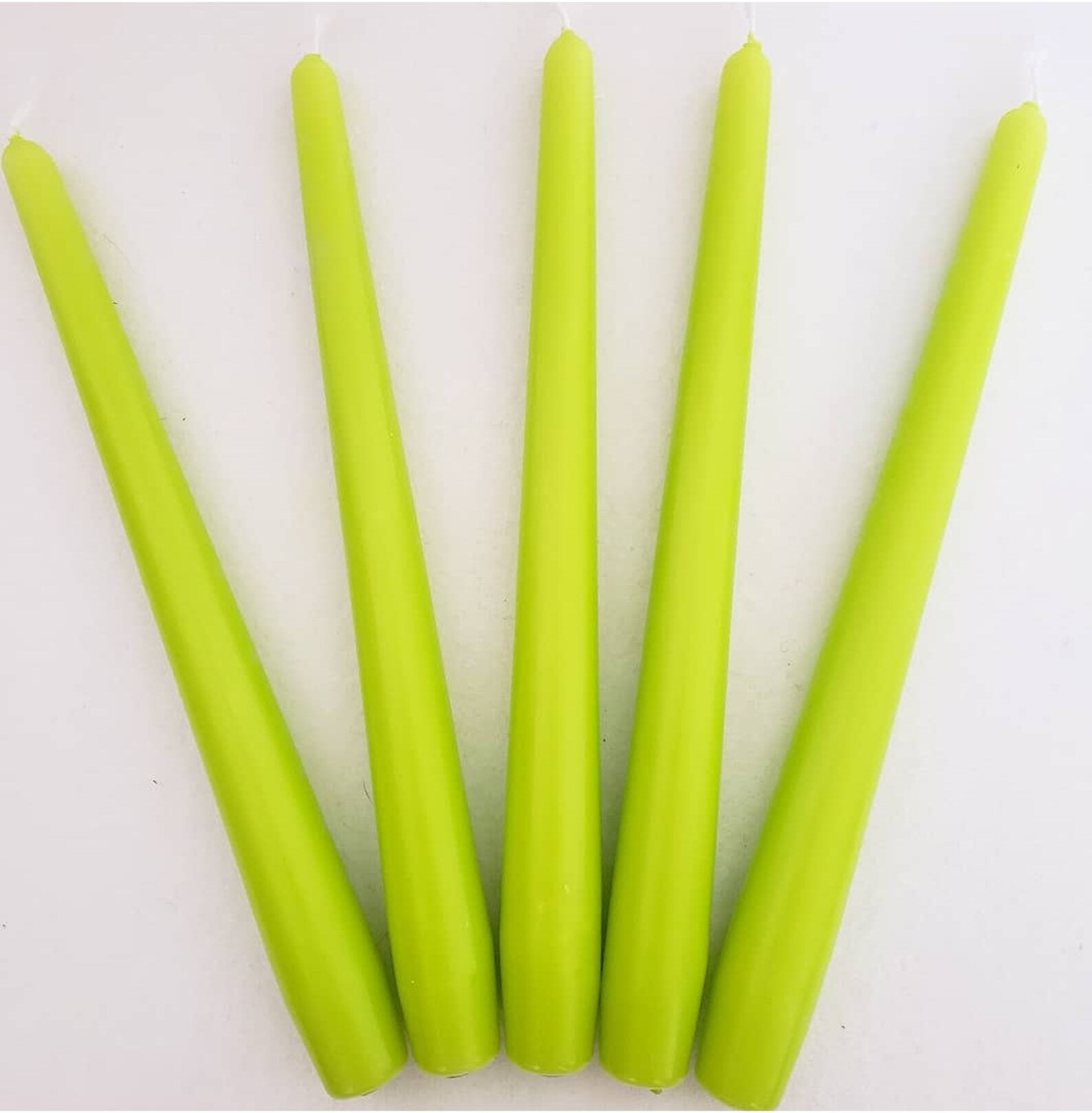 X3 X4 X6 Lime Green Candles Neon Green Taper Candles Etsy