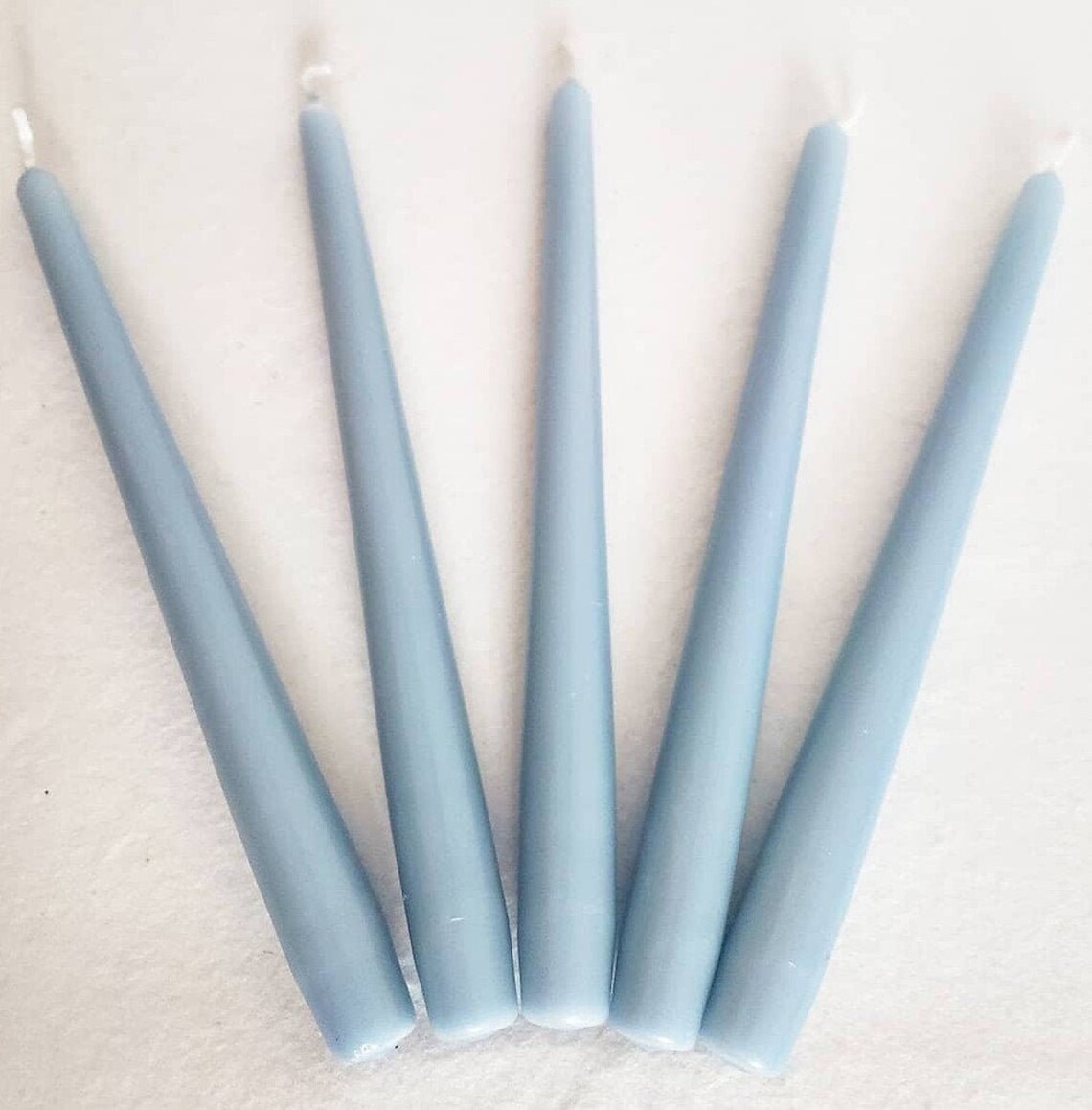 X3 X4 X6 Dusty Blue Spring Taper Candles Easter Candles Etsy