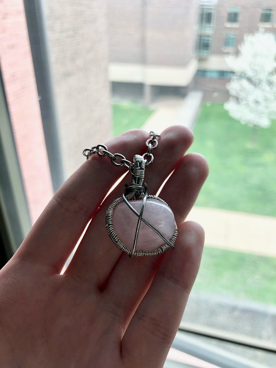 Hand wrapped crystal best sale necklaces