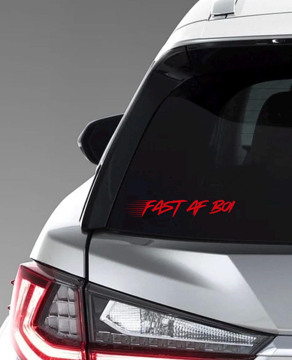 FAST AF BOI Decal/ Fast Af/ Race Car Decal/ Car Sticker/ Fast Af Boi ...