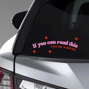 FUNNY CAR DECAL/ Funny Decal/ If you can read this/ car decal/ car sticker/ funny car sticker/ humor decor/ Funny Sticker for cars/ bumper