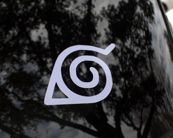 Leaf Anime Car Decal: Weather-Resistant Vinyl Sticker (5x5")