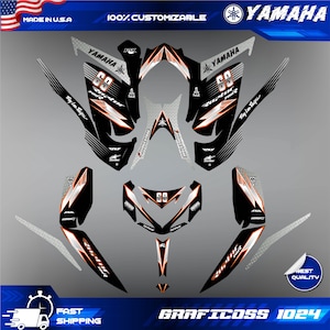 Yamaha Raptor 700 700R graphics kit 2013 2014 2017 to 2023 decals stickers atv | Motocross Vinyl Decals | Dirt Bike Graphics | Motocross