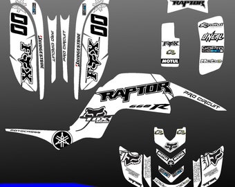 Yamaha Raptor 660 660RATV Full Graphics Kit | Yamaha ATV Decals Stickers Kit | Motocross Gifts | Dirt Bike Graphics | Motocross Vinyl Decals